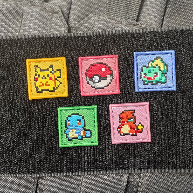 Pokeball Cosplay Prop - Pokemon Game Pixel Embroidery Patches Pikachu