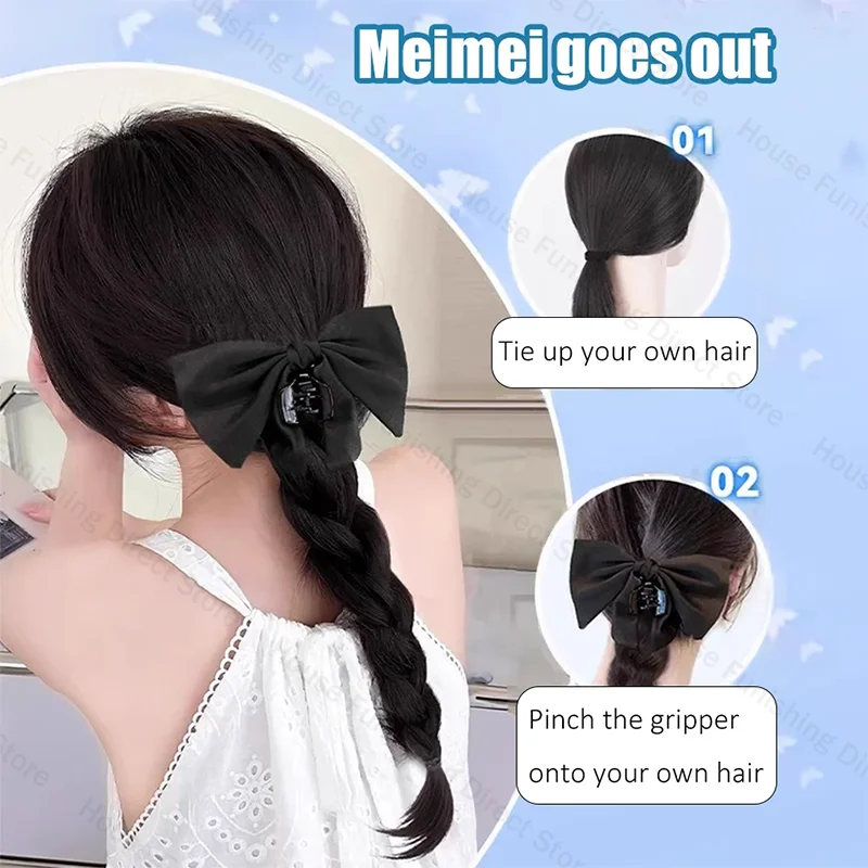 NEW Claw Clip Bow Wig Ponytail - Cosplay Prop Bow review and price