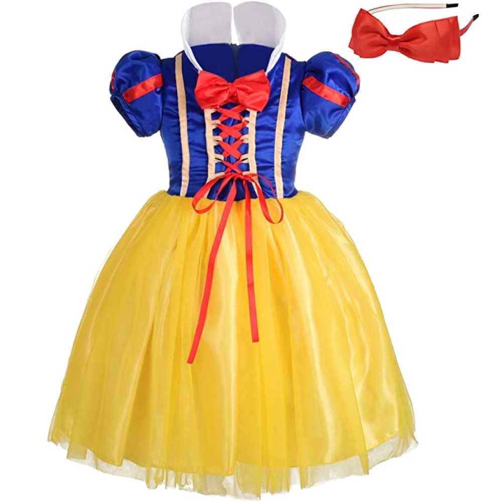 Snow White Princess Dress Kids - Cosplay Prop Bow review and price