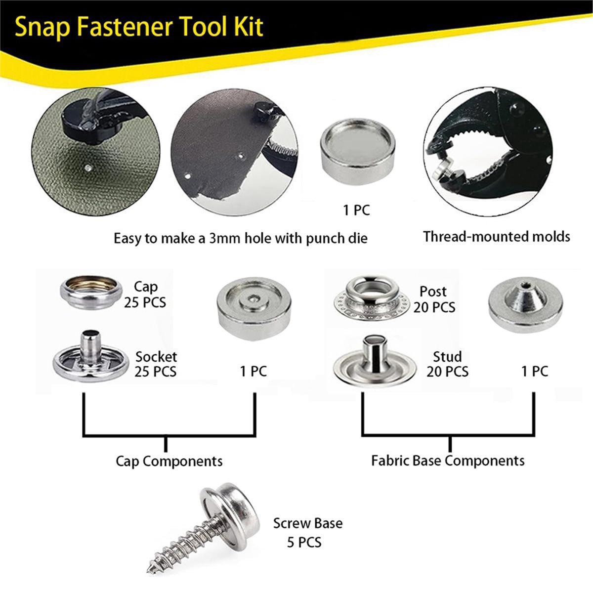 Heavy Duty Snap Fastener Tool  - Snap Plier Setter review and price