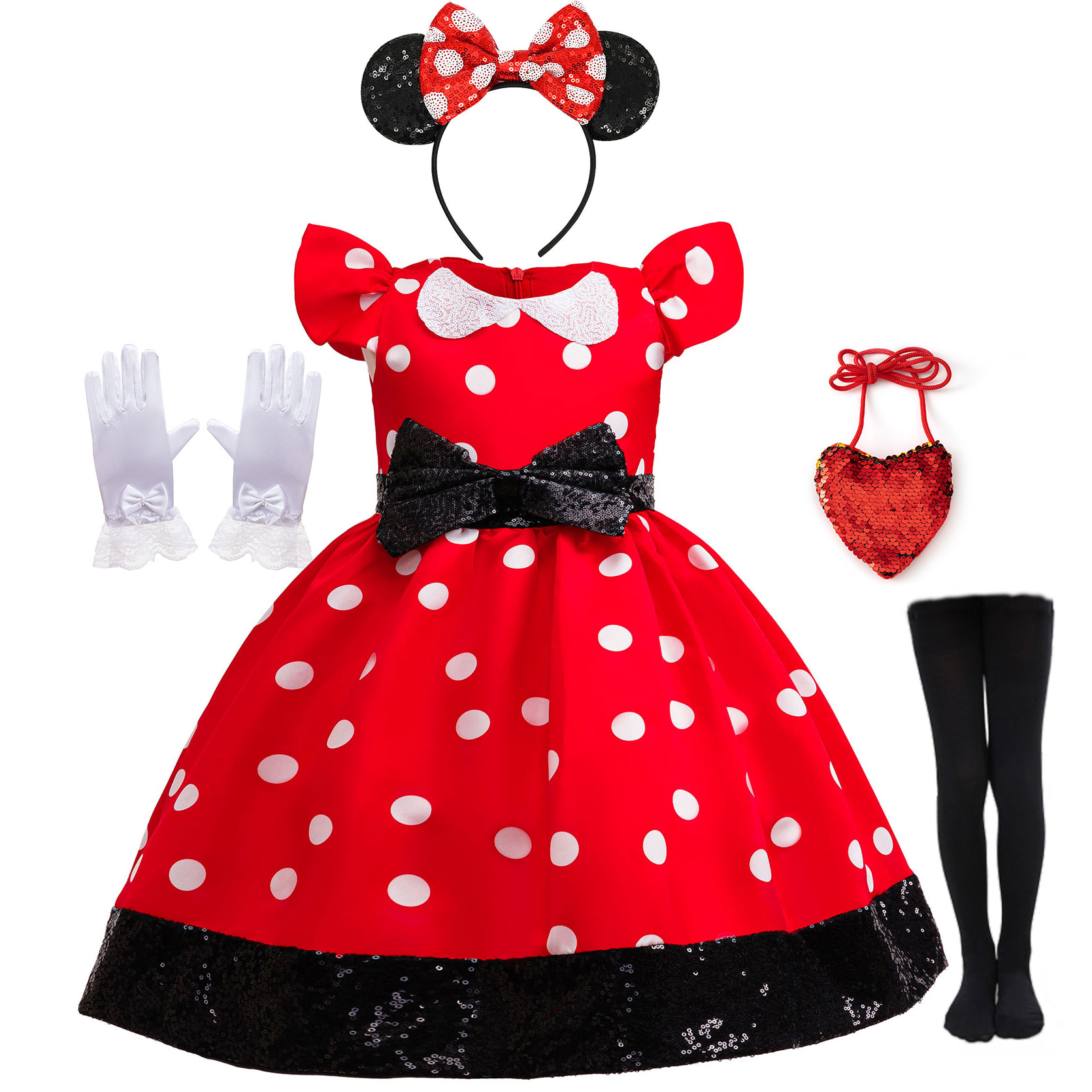 Cute Little Girls Red White Po - Cosplay Prop Bow review and price