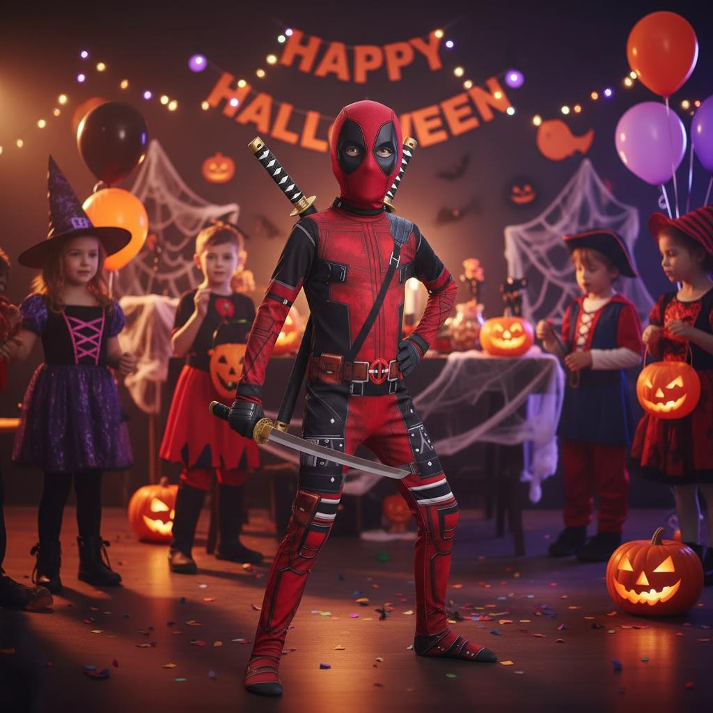 3-12Y Kids Deadpool Costume wi - Cosplay Prop Dagger review and price