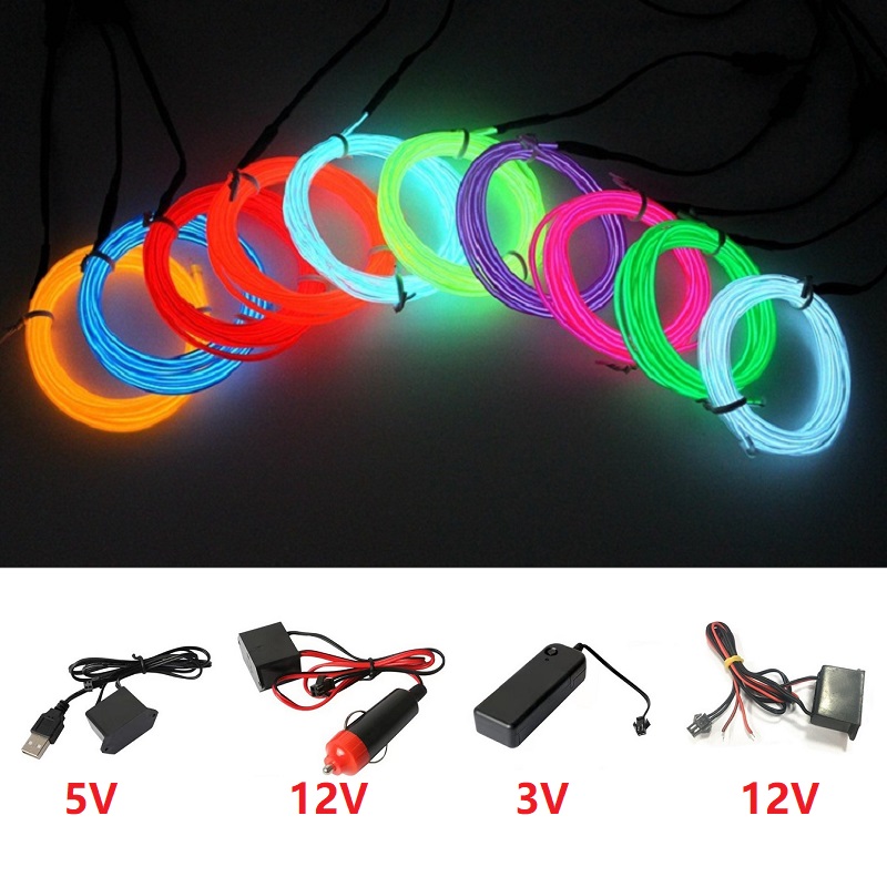 10m/5m/3m/1m 3V Battery 5V USB - Led El Wire review and price